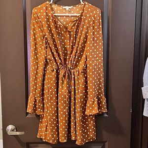 Le Lis Polka Dot Long Sleeve Dress